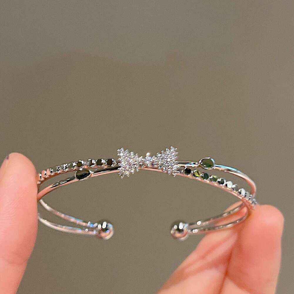 JOJO Ultra-Fine Light Bracelet Sier Niche Bowknot Wristband Sweet High-End Sense Jewelry