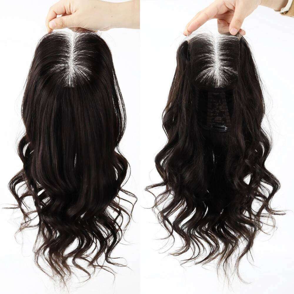 4X4 Inch Transparent HD Top Wave Curly Virgin European Human Hair Topper with Lace Front Closed Weft Thick Density