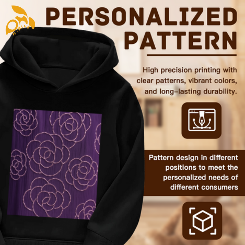free shipping of customized Children's hooded sweatshirt 260g minimalist style versatile casual sporty with exquisite patterns from US