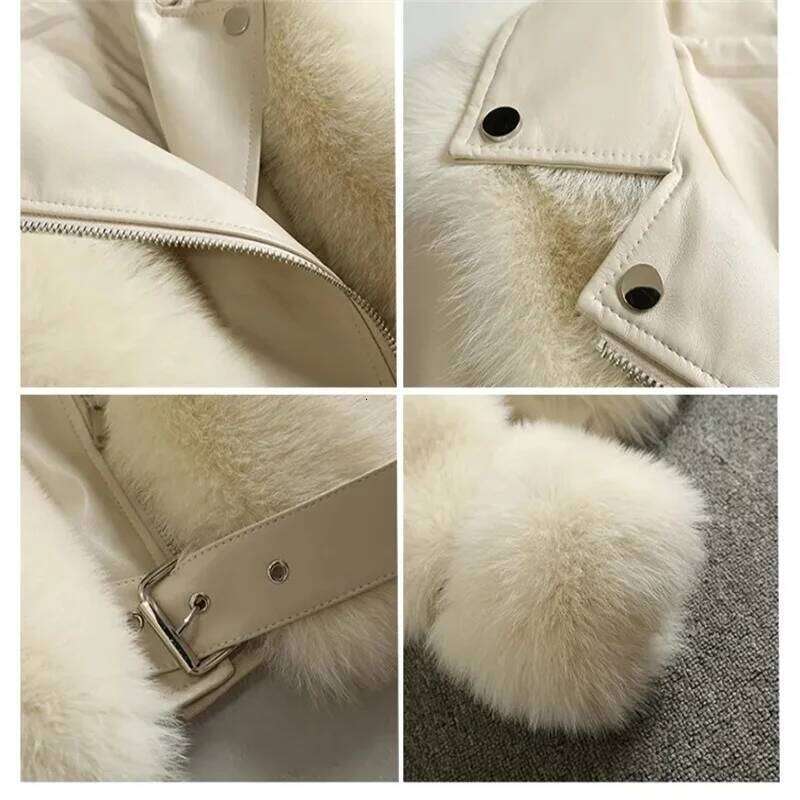 Women Winter Faux Fox Imitation Fur Coat Ladies Motorcycle Clothing Fashion High Quality Thick Warm Coats Female Jacket 779