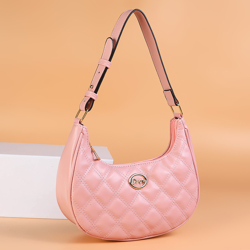 Free Shipping 2025 New Designer Bag Solid Color Crescent Women's Armpit Shoulder Bag Casual Boutique Shopping Bag High-end Luxury Handbag