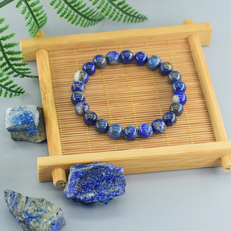 Real 5A Natural Lapis Lazuli Stone Beads Bracelet Homme Elastic High Quality Energy Healing Jewelry for Women Gift Boyfriend 250613