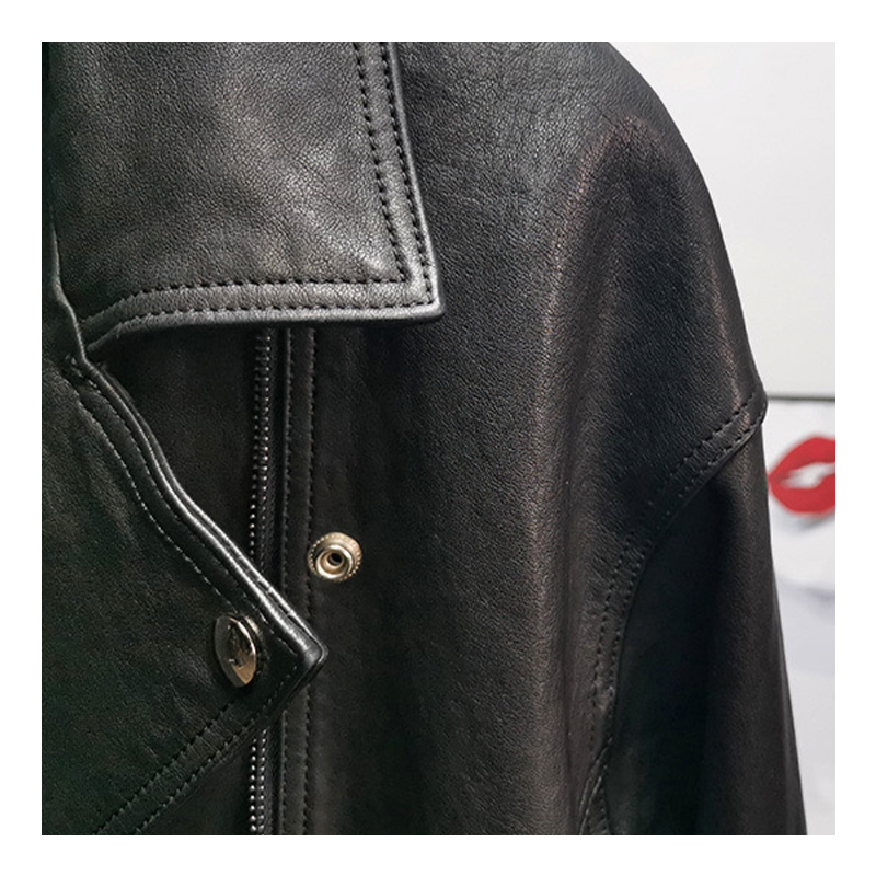 Spring and Autumn New Leather Jacket Women's Short Product Plant tanned Sheep Leather Jacket Loose Small Leather Coat
