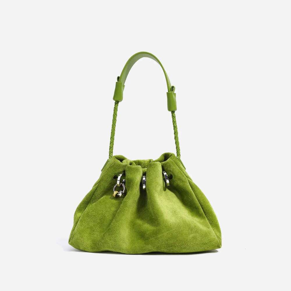2025 Women's Handbags Crossbody Suede Fringe Genuine Leather Designer Bags High Quality Cloud Puff