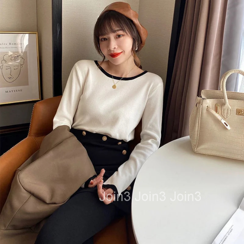T Shirts Female Long Sleeve Tees Kpop Clothes Y2k High Quality Sexy Top Women Cheap Cute Sale Causal Grunge Designer Pulovers Xs