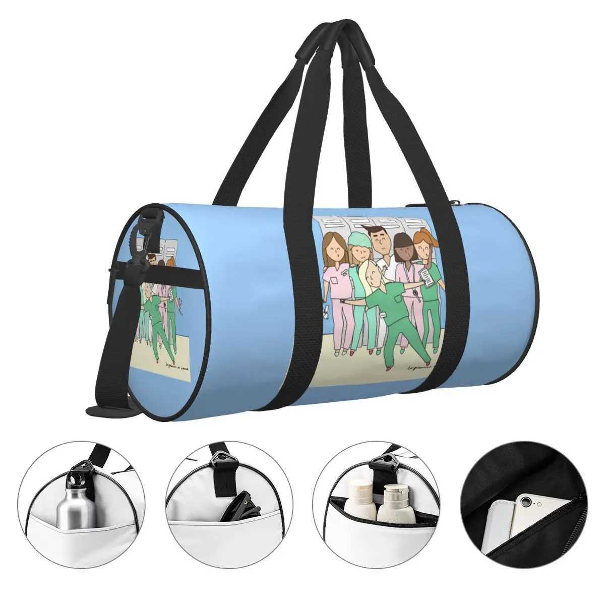 Couple Travel Bag Emergency Nurse Doctor Gym Bag Large Oxford Custom Handbag Colorful Casual Sports Bag W250618