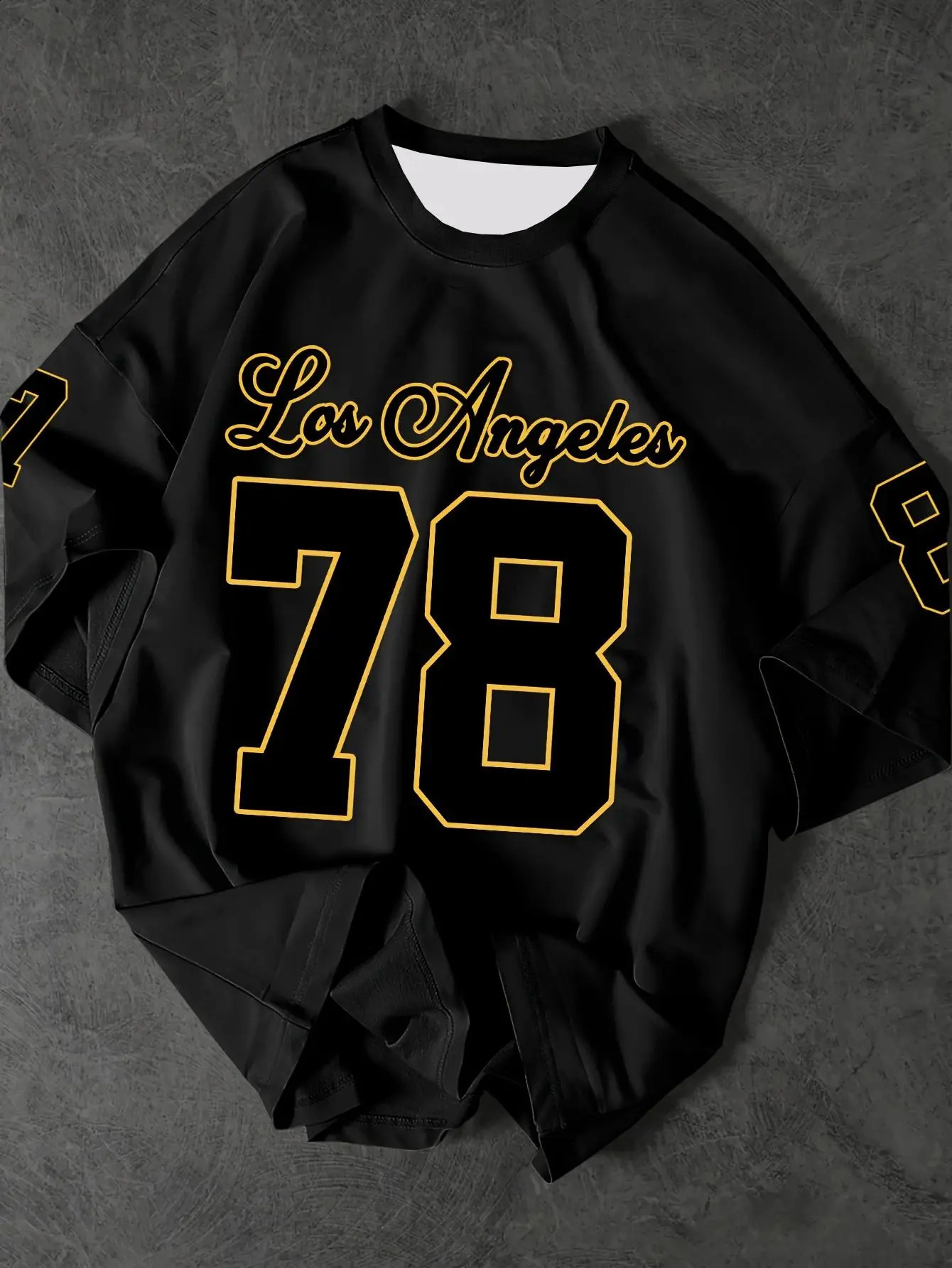 The 2025 summer mens Tshirt No 78 Los Angeles printed sports jersey retro and casual 250616