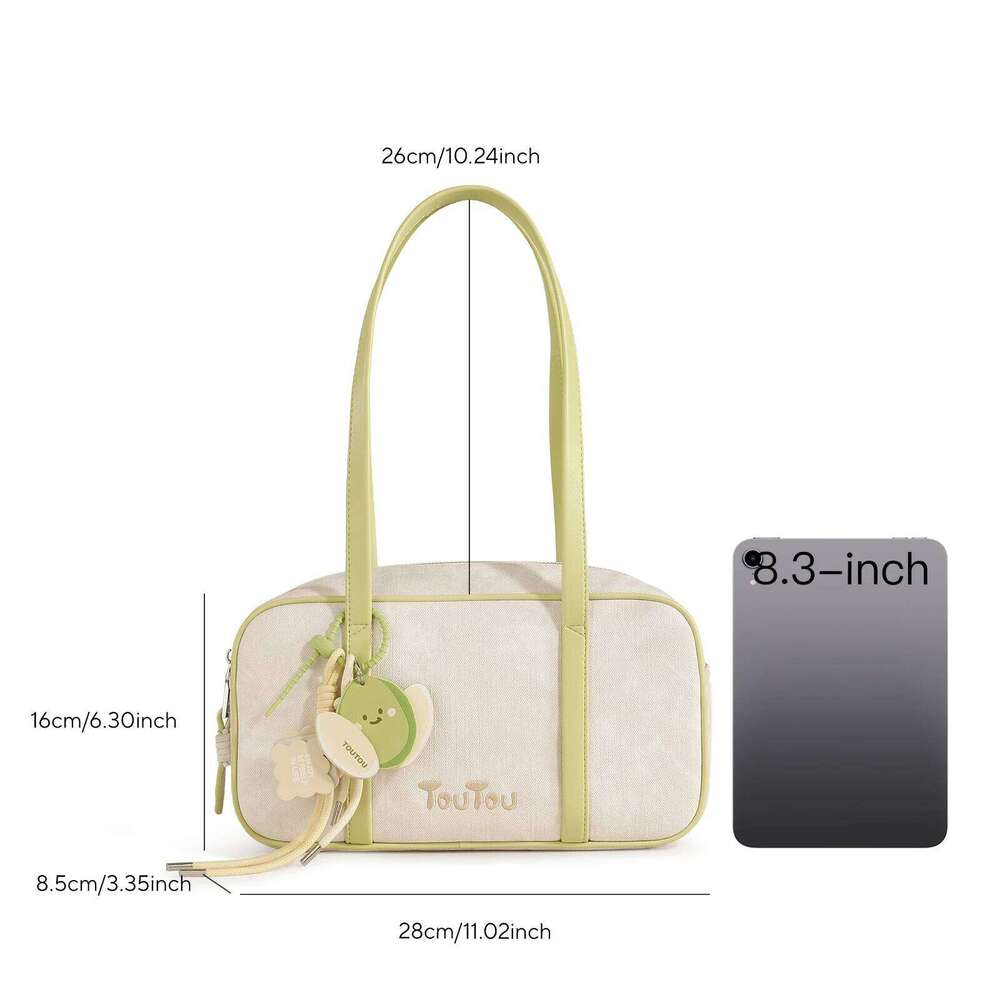 TOUTOU Women Boston Bowling Large School Original Brand Female Replica Handbag Cute Pendent Underarm Bag Valentine Day Gift