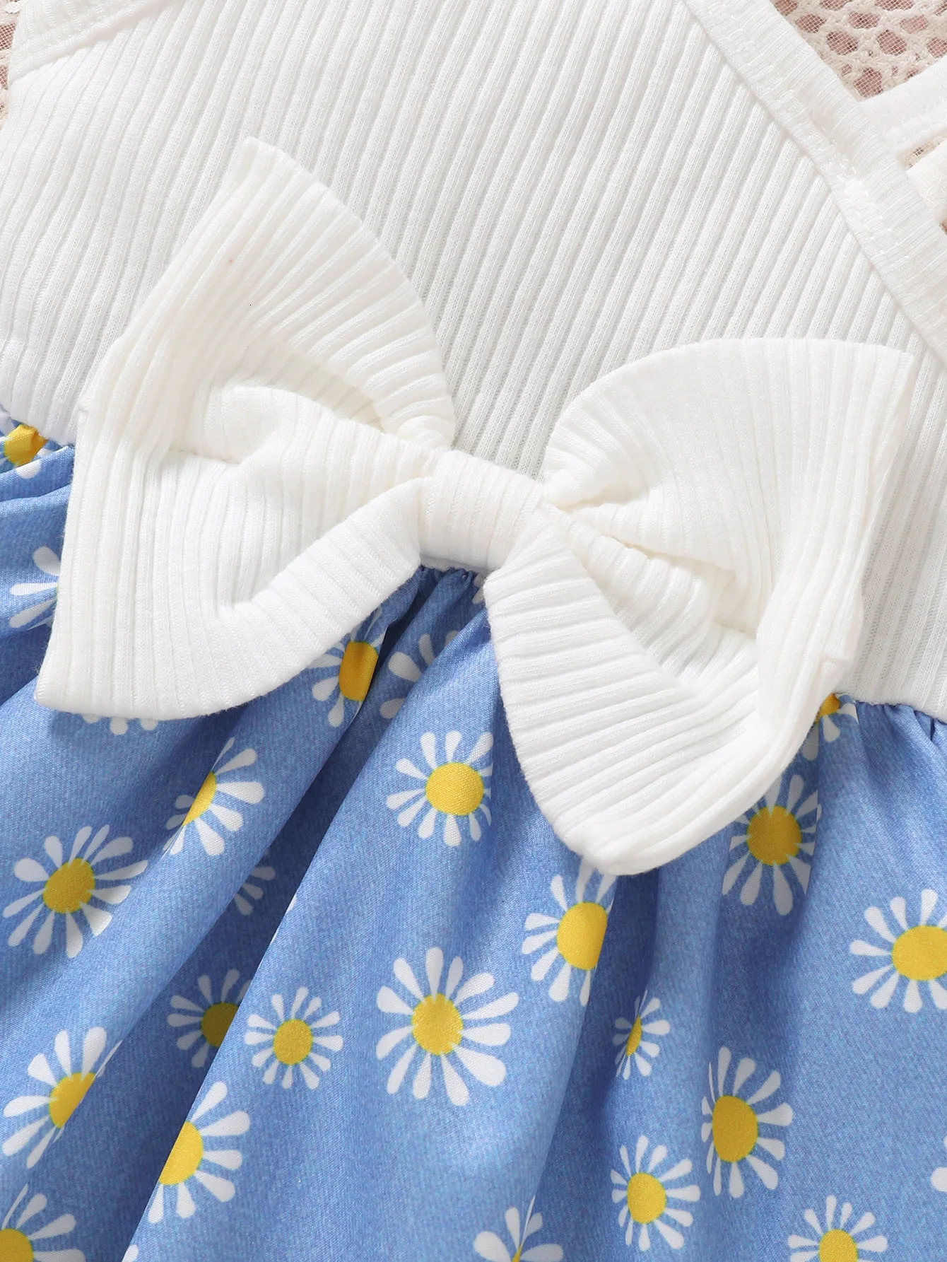Fashionable Baby Girl Summer Diagonal Shoulder Cute Sunflower Dress 250617