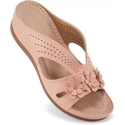 Plus Size Floral Wedge 2025 New Casual Beach Peep Open Toe Sandals