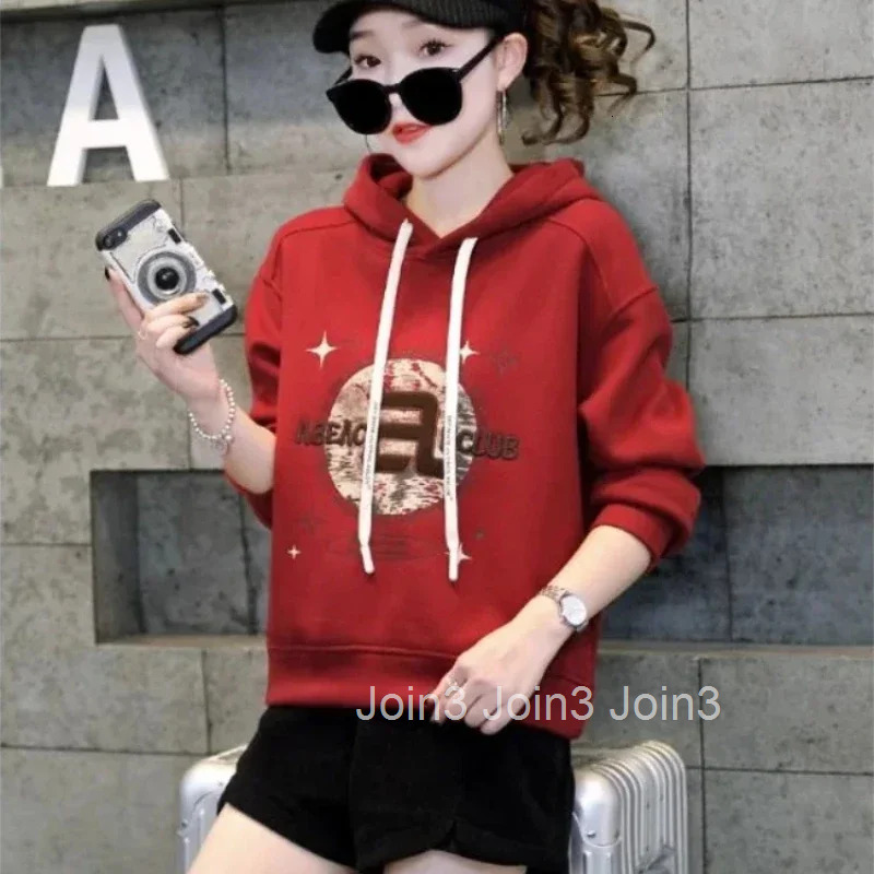 Graphic Hoodies New In Baggy Kpop Loose Female Top Korean Clothing Y2k Style Aesthetic Novelty E Coat Womens Hooded Sweatshirts