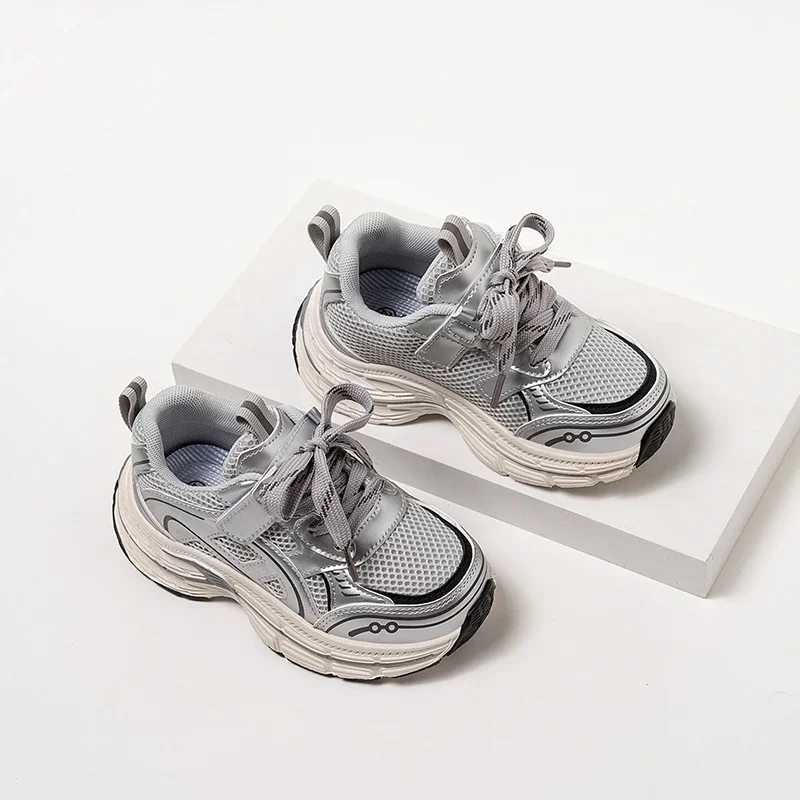 Kids Sneakers for Girls 2025 New Toddlers Fashion Sports Shoes Mesh Breathable Children Causal School Basketball Shoes Hook Loop Z250618