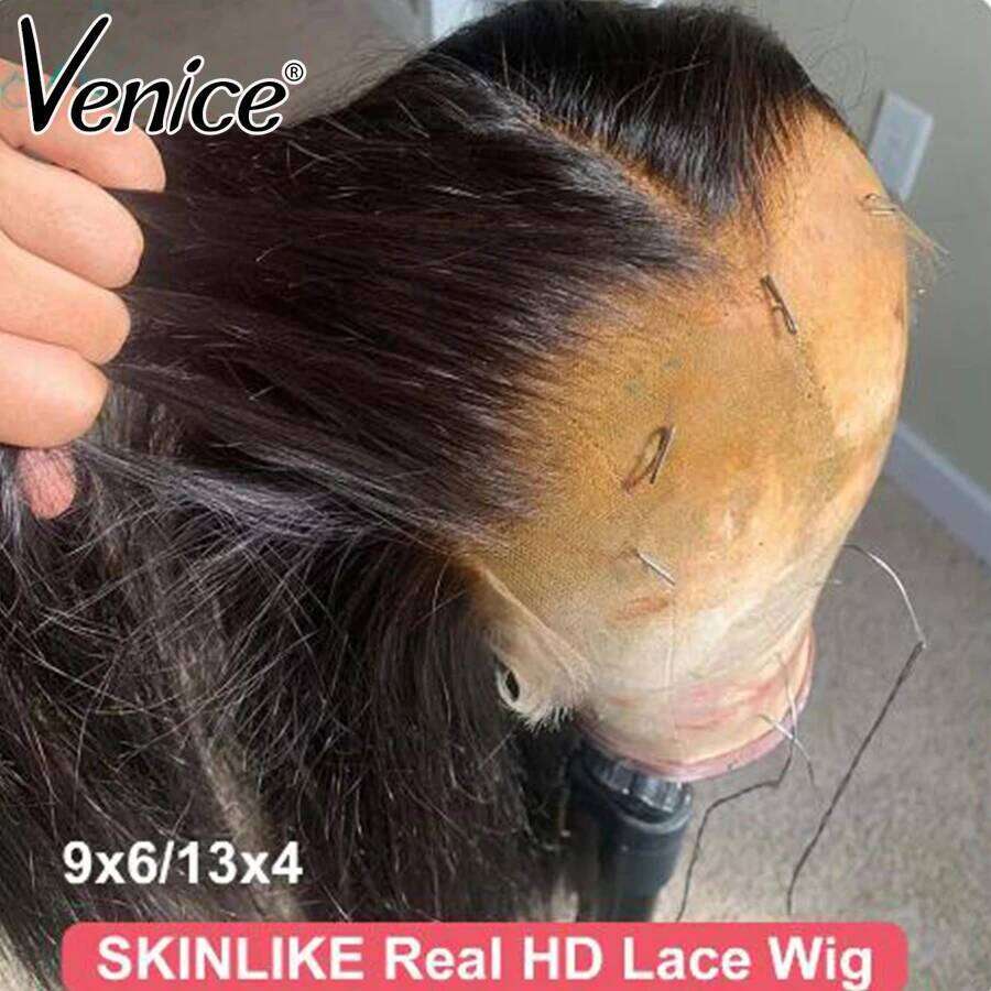Brazilian Transparent Front Human Hair 13x4 13x6 Straight Frontal Pre Plucked 5x5 HD Lace Closure Wig
