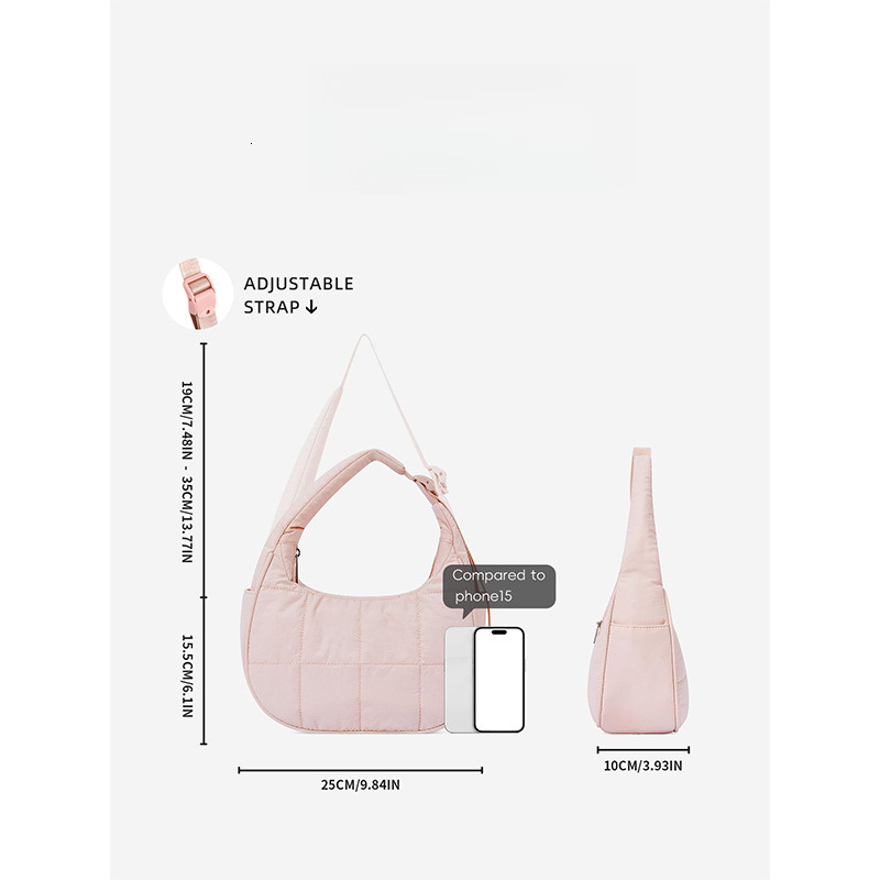 Free Shipping For Designers 2025 New Quilted Down Shoulder Luxury Bag Bag Fashion Women's Small Underarm Bag Large Capacity Solid Color Lightweig