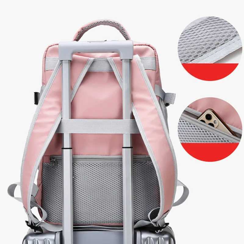 Travel Backpack Women Large Capacity Waterproof Anti-Theft Casual Daypack Bag with Luggage Strap USB Charging Port Backpacks W250618