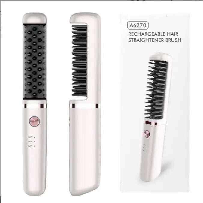 magic hair straightening brush Portable Brush 3 in 1 Home Straightening Curler Rotary Dryer