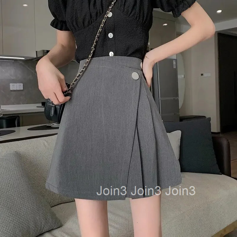 Wrap High Waist Pleat To Knees Length Pleated Woman Skirt Tight Stylish Korean Fashion New in Streetwear A Line Skirts for Women