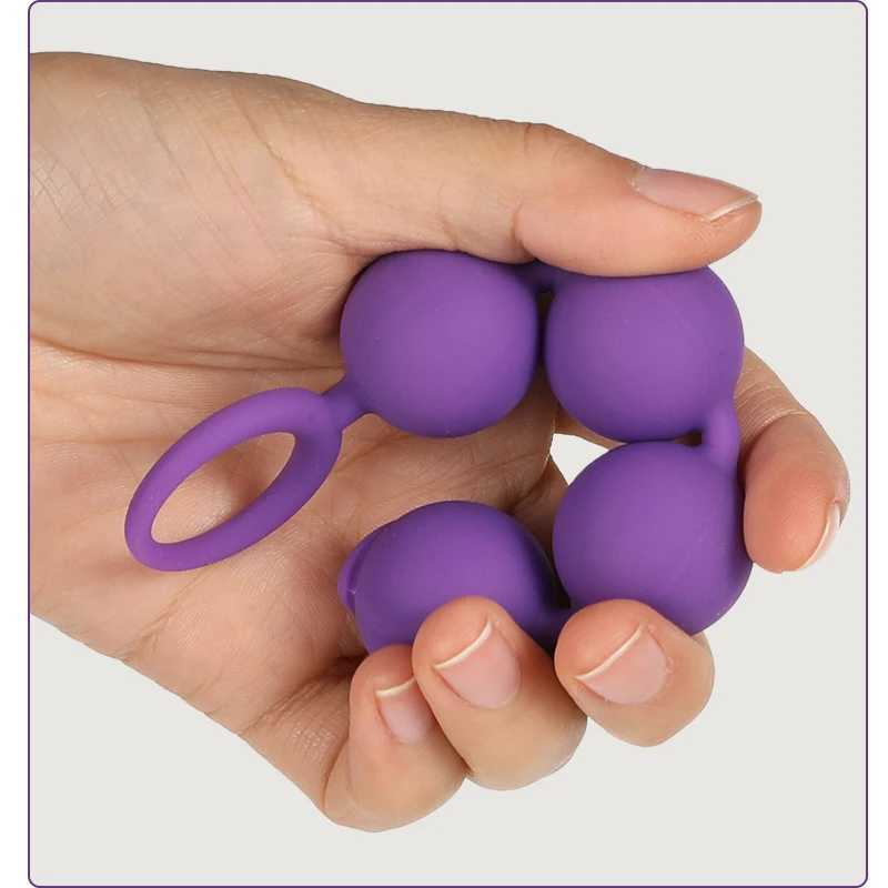 BDSM Silicone Big Anal Plug 4 Ball Anal Bead Anus Masturbation Butt Plug Erotic Flirt Sex Toy Prostate Massage for Men Women 18+ W250618