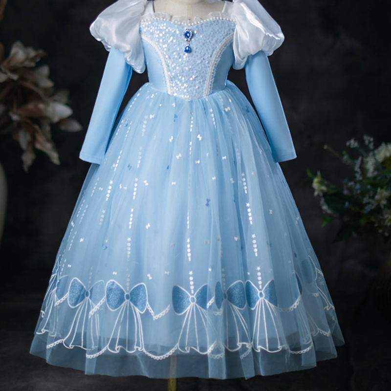 DISNEY infant designer dress Elsa princess dress Little girl's dress designer clothes girl's skirt is comfortable and soft princess dress Ch