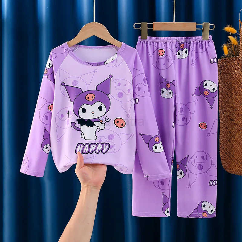 Sanrio Spring and Autumn Little Girl Princess Thin Long-sleeved Trousers Childrens Clothing girls air-conditioned home clothingXJ250618XJ250618