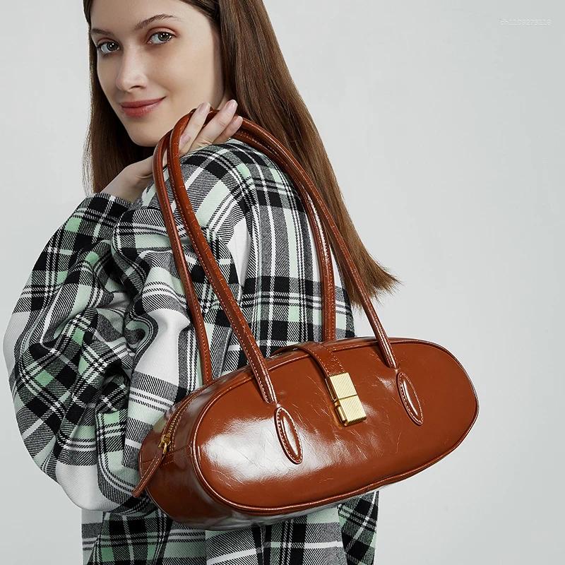 Totes Women's Bag Genuine Leather Luxury Designer Shoulder Bags High Quality Cowhide Women Vintage Female Handbags