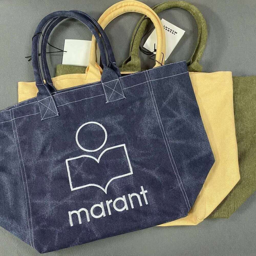 Marant Glitter Print Cotton Bag Large Capacity Shoulder For Women Men, Fashionable Shopping Tote With Floral Abstract