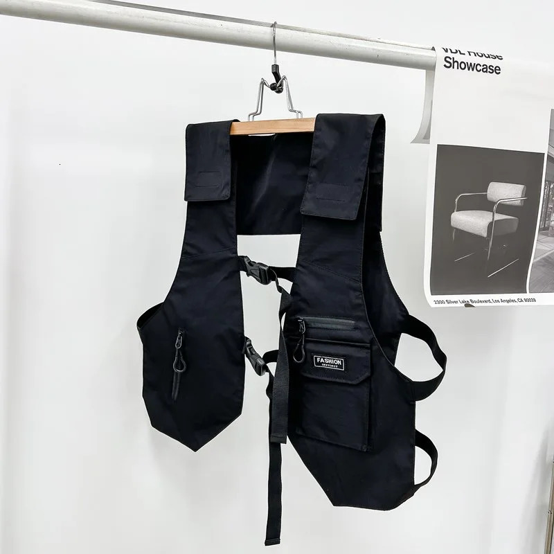 Multi Pockets Outdoor Tactical Techwear Cargo Vest Men Women Motorcycle Sport Punk Hip Hop Waistcoat 250617
