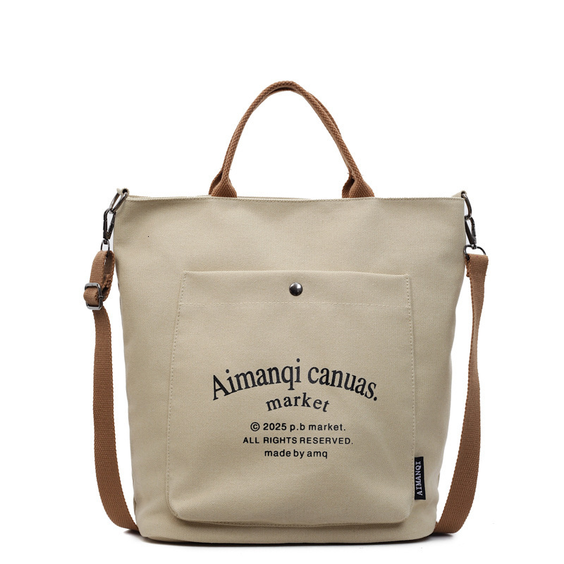 Free shipping designer Commuting Handheld Tote Bag for Women 2025 New Casual Versatile Crossbody Bag Student Class Canvas Bag White