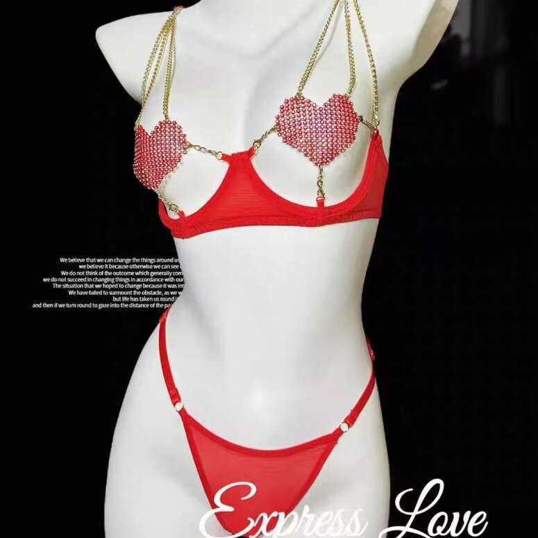 Sexy Lingerie Sexy Bra Set Red Lingerie Hollow Out Erotic Push-Up Lace Women Lingerie