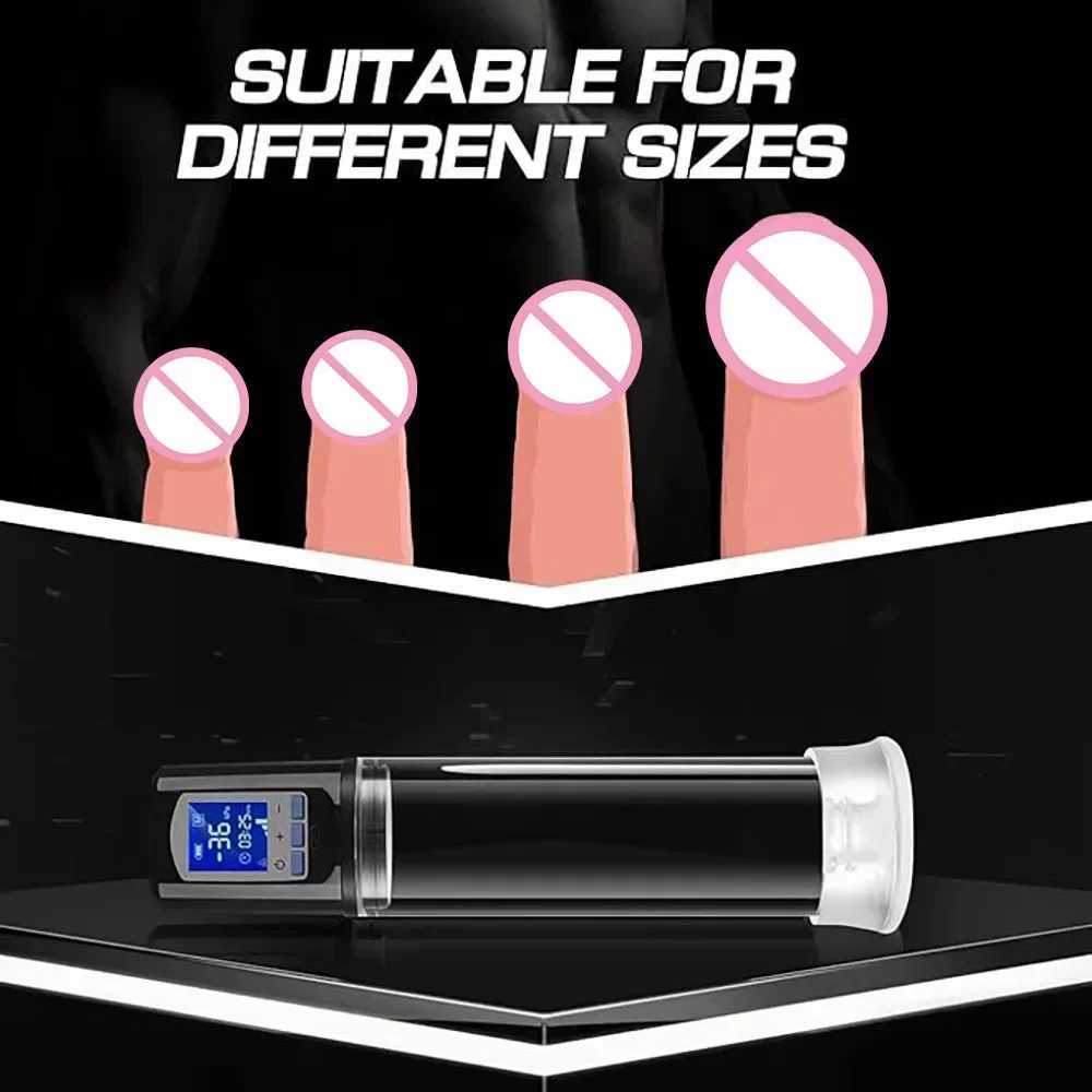 SCSex Toys for Men 6 Powerful Sucking Modes LCD Display Electric Vacuum Penis Enlargement Extend Training Pump for Men W250618