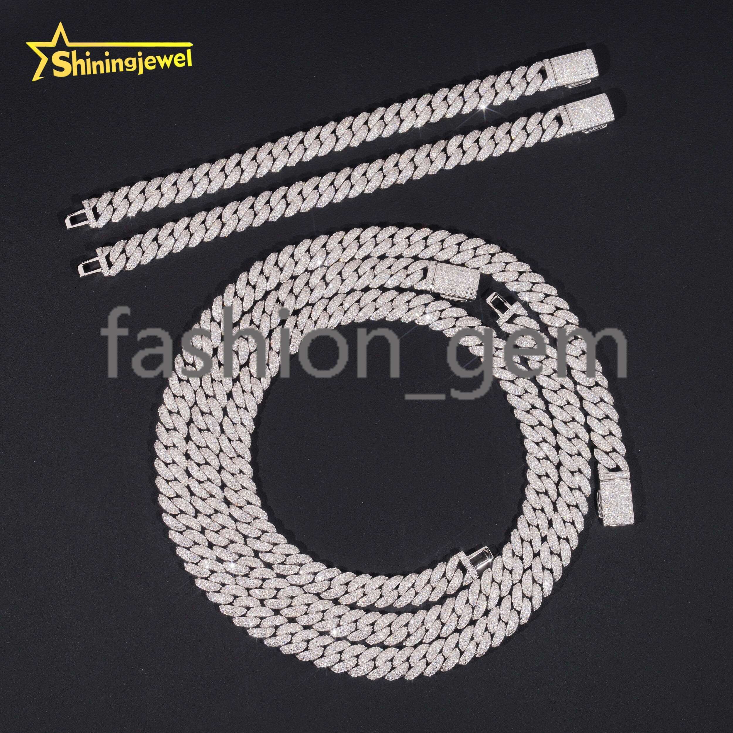 Luxury Moissanite Cuban Necklaces - 925 Silver Waterproof Jewelry Manufacturer 100+ Chain Designs Custom Length 7-24
