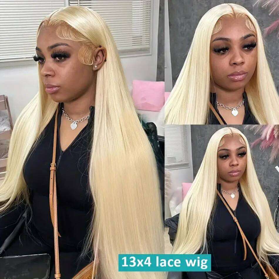 Wiggogo Straight Frontal Wig 13X4 13X6 Hd Transparent 613 Blonde Colored Lace Front Human Hair Wigs For Women Brazilian
