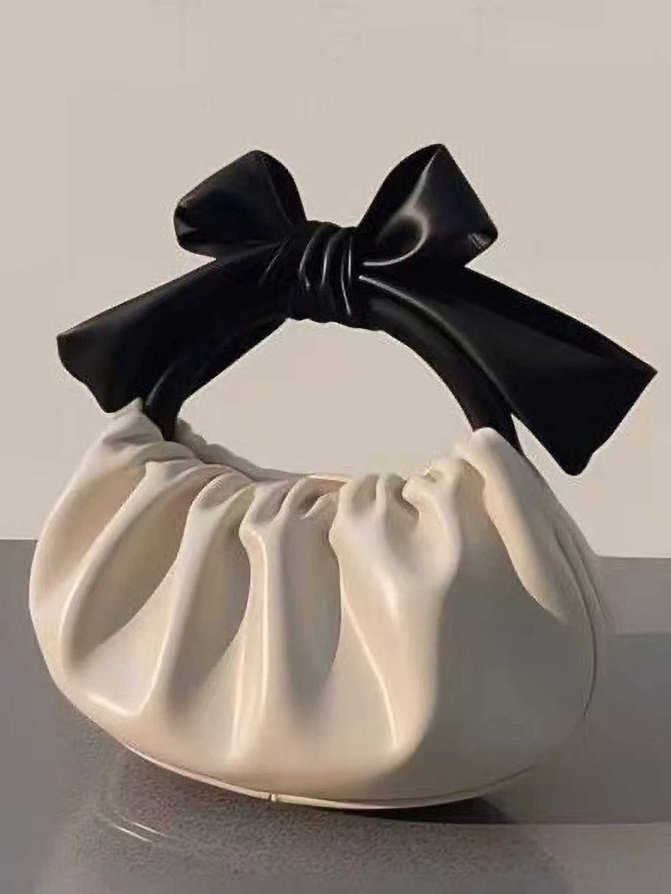 Fashionable and versatile bow fold crossbody bag hand-held cloud bag Z250618