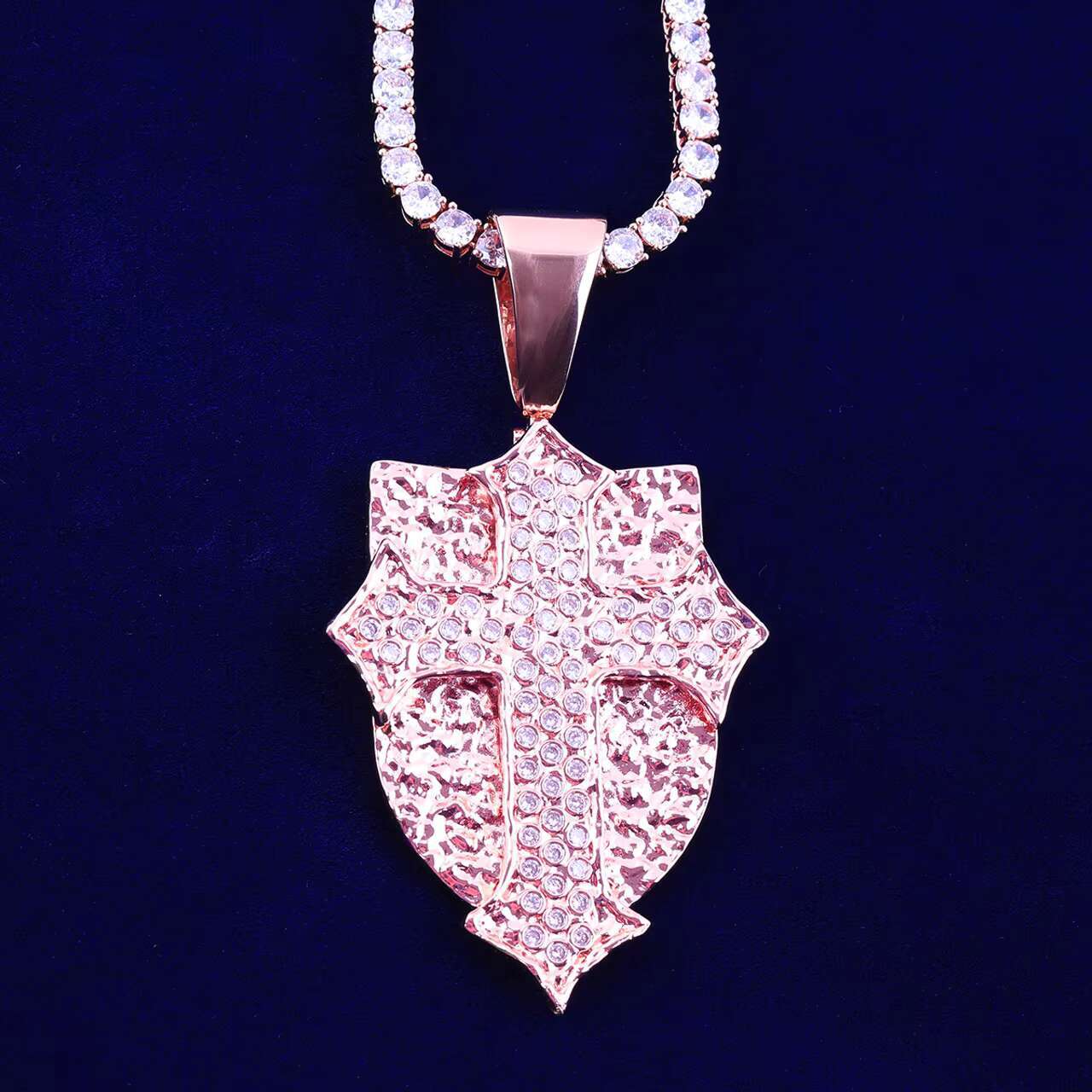 Divine Protector Unique Hip Hop Style Design VVS Diamond Moissanite Cross Pendants Charms for Men Women New Design Pendants