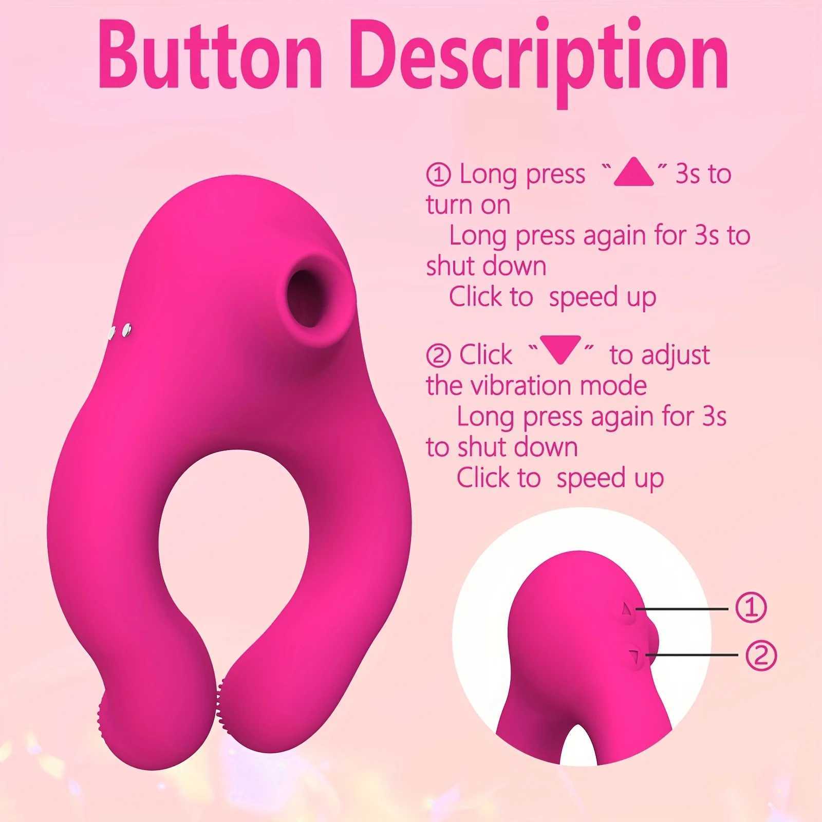 Vibrator for Women Penis Cock Ring Clitoral Stimulator Clit Sucker Delay Ejaculation Dick Enlarger Ring Sex Toys for Men Couples XJ250618