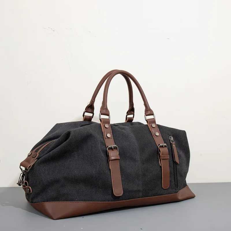Canvas Travel Tote Men Large Capacity Handbags for Men Outdoor Travel Duffle Luggage Bag Casual Fashion Crossbody Bags Male W250618