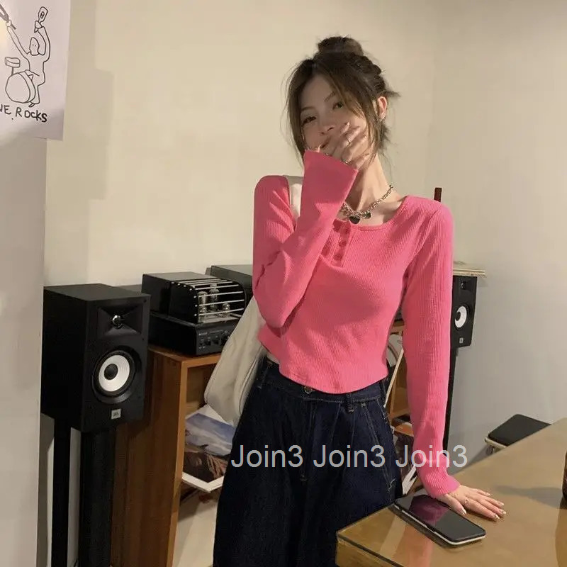 Crop Woman T-shirt 2025 Slim Skinny Cotton Pink Top for Women Tee Plain Clothing Cool Aesthetic Simple Cheap Stylish Alt Tshirt