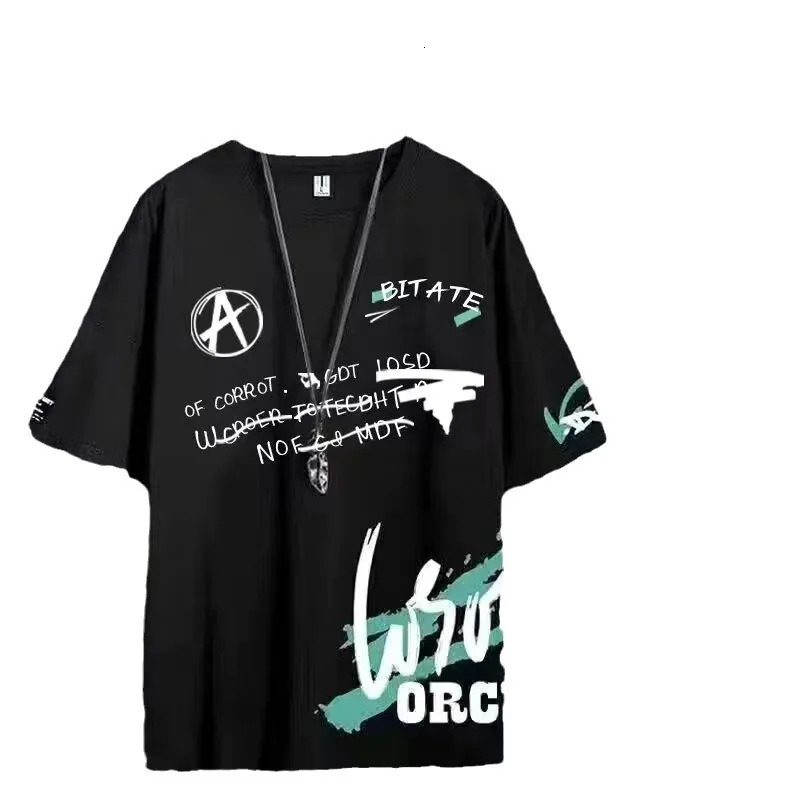 Summer Set for Men Clothes Casual Short Sleeve T ShirtShort Sets 2 Piece Sets Men Y2K Tracksuits Oversized O-Neck Print T-shirt 250617
