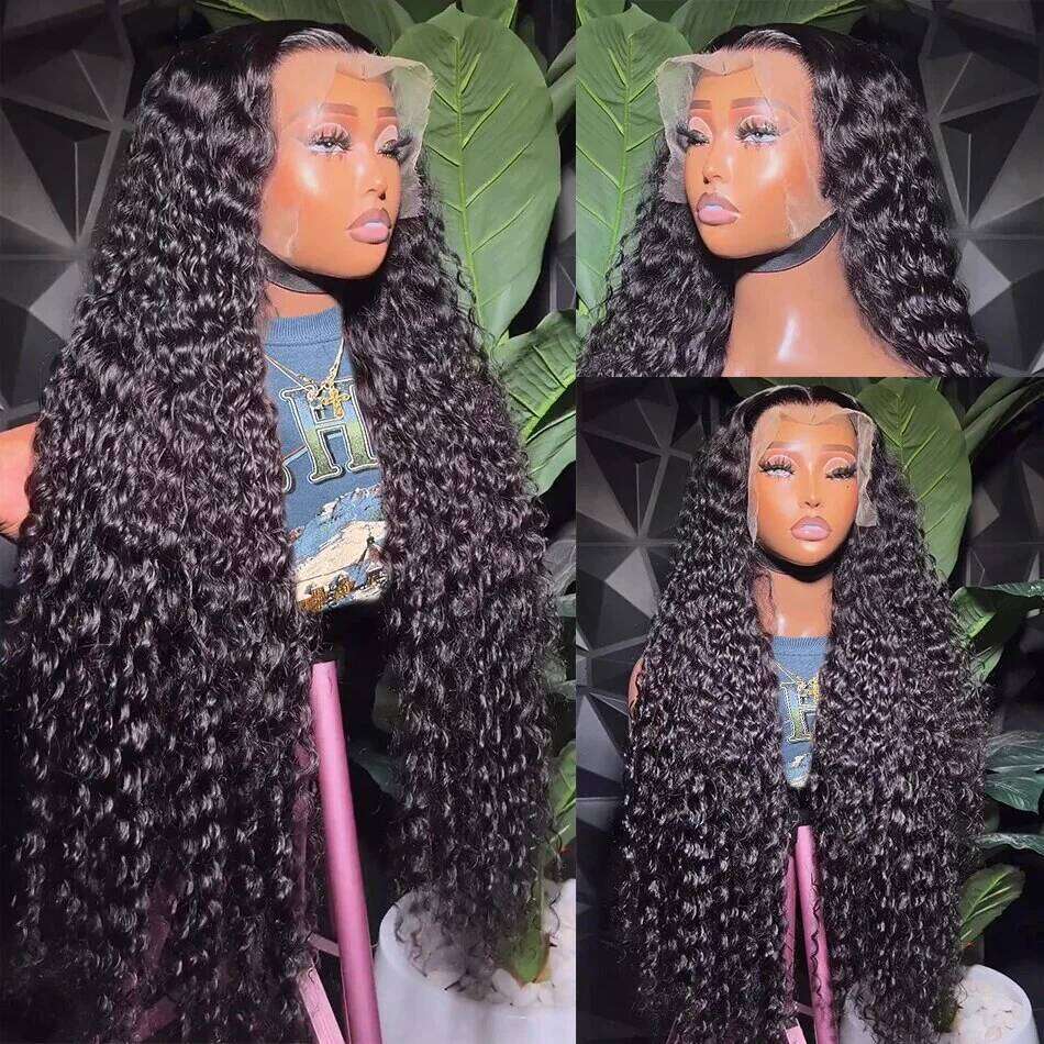13x4 13x6 Deep Wave Transparent Lace Front Glueless Wigs Human Hair Ready To Wear 6x4 5X5 Closure Wig Preplucke