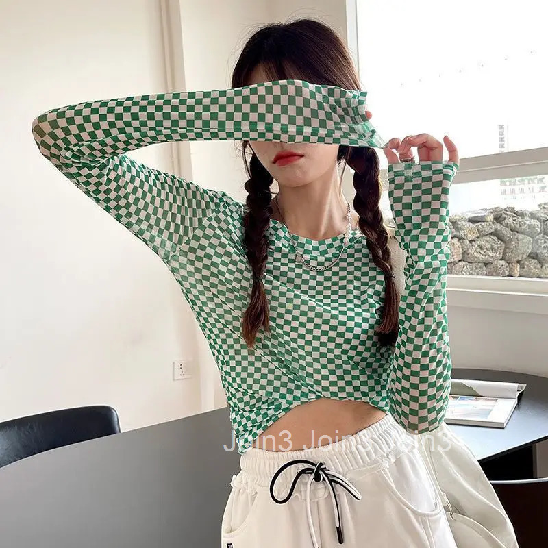 Graphic 2025 Womens T Shirts Skinny Clothes Female Tops Green Mesh Sale Tshirts Fitted Tall Original Spring and Autumn Tees