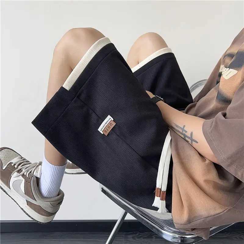 Fake Two-piece Ice Silk Men Summer Thin 2025 New Loose Casual Sports Trousers XJ250618
