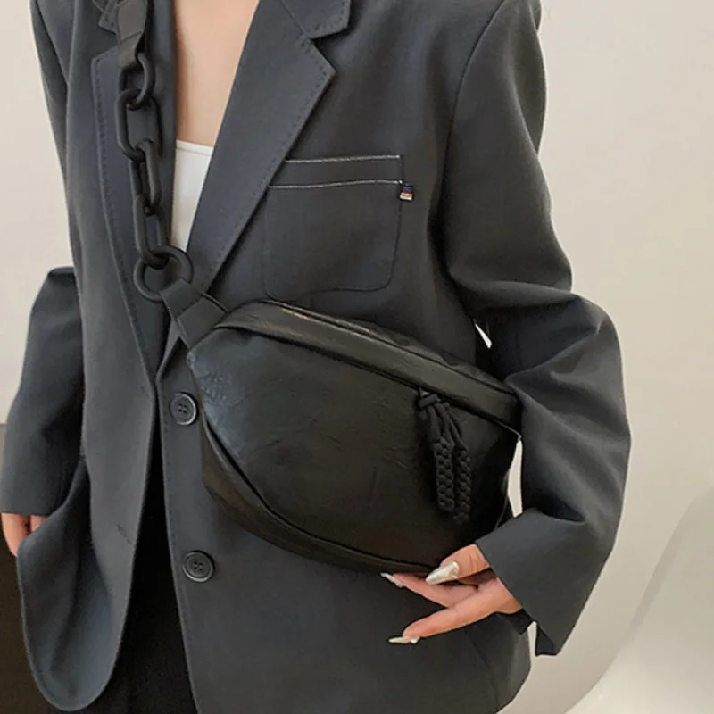 Ladies Waist Bag Fashion Woman Belt Bag Saddle Fanny Pack High-end Soft Leather Shoulder Crossbody Chest Bag 250614