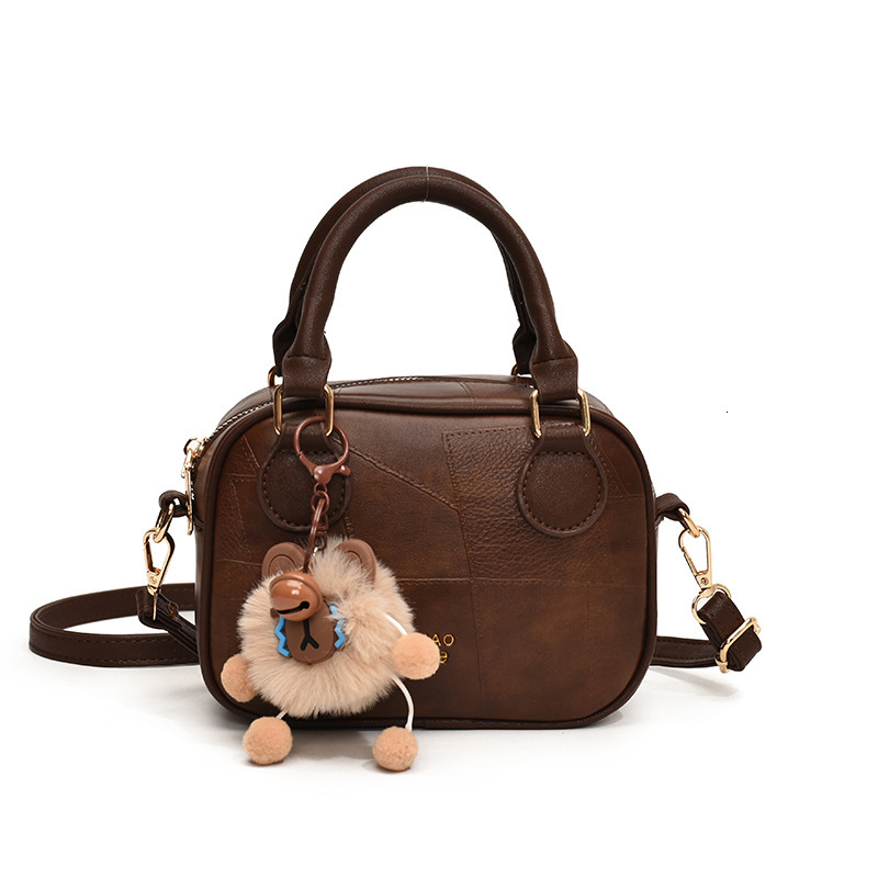 Free shipping designer Vintage Niche Patchwork Handbag Bowling Bag New Women Fashion Versatile High-end Shoulder Bag Crossbody Bag