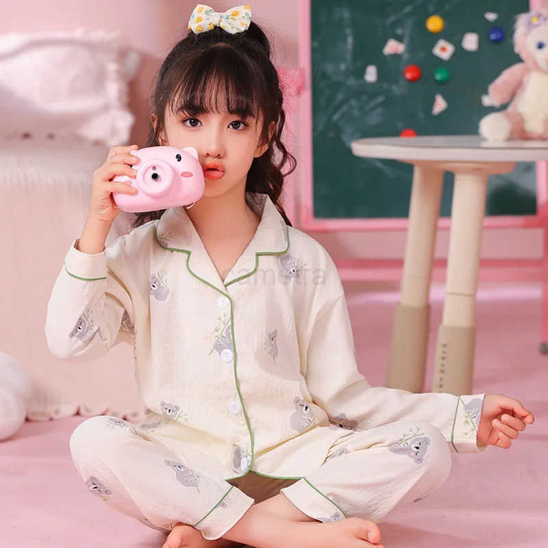 Sanrio Kuromi Girls Pajama Sets Print Kawaii Cartoon Style Comfortable Soft Housewear Set Fashion Durable Night Clothes Autumn Winter XJ250618XJ250618
