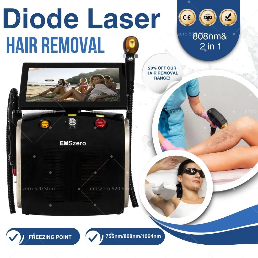 Diode Laser Hair Removal Picosecond 2 in 1 Machine New Upgrade Remove Tattoo Pigment Permanent Hair Removal Ultra High Energy CE