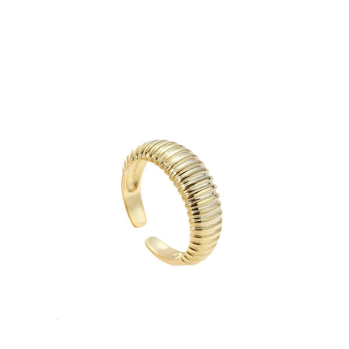 Style High-End Sense Personality Wave Pattern Simple Fashion Adjustable Open Ring