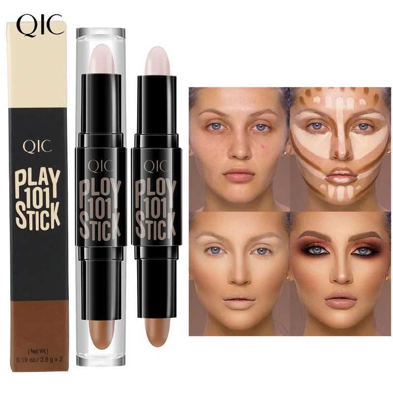 Highlight Contouring Pen Double-ended Highlighter Stick Concealer Contour Stick V Face Three-dimensional Mineral Smooth Silky Br XJ250618