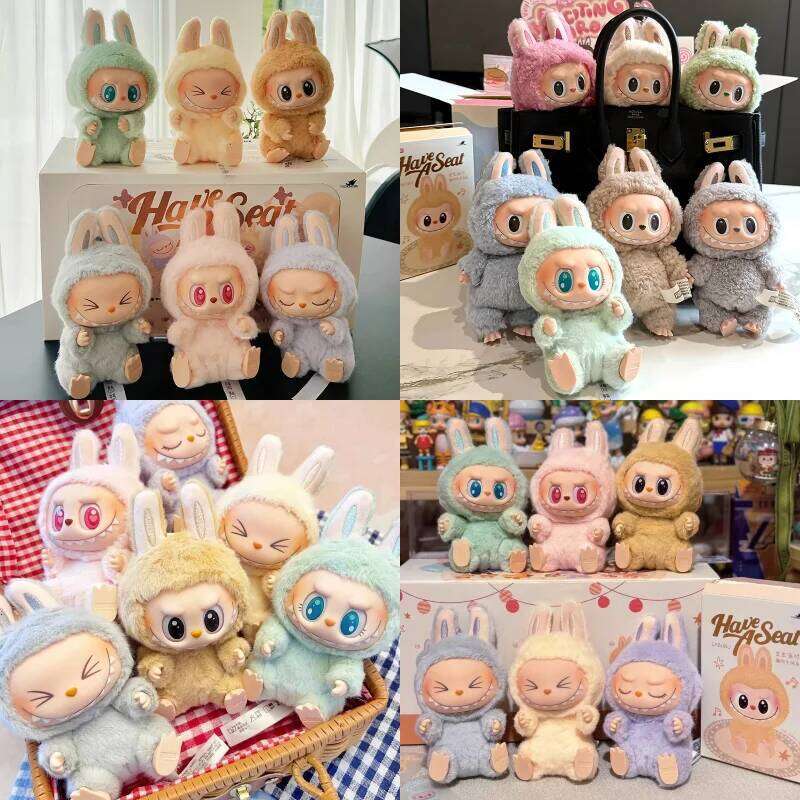 HOT1:1 Keychain The Monsters 2nd Gen Sitting Plush Doll aron Series Blind Box Have A Seat Limited Edition Pendant Gift