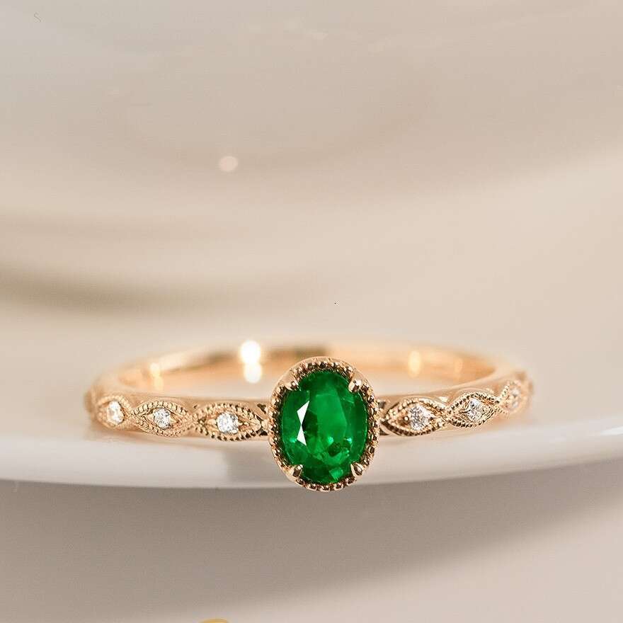 New High Imitation Natural Pink Tourmaline Korean and Japanese Light Luxury Niche Design Versatile Open Women's Ring