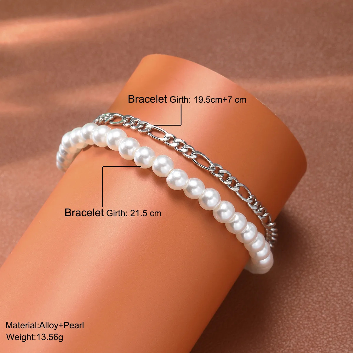 Fashion Pearl Chain Bracelet Men Handmade Classic Figaro For Jewelry Gifts 250613